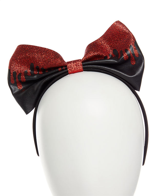 Blood Drip Bow Headband