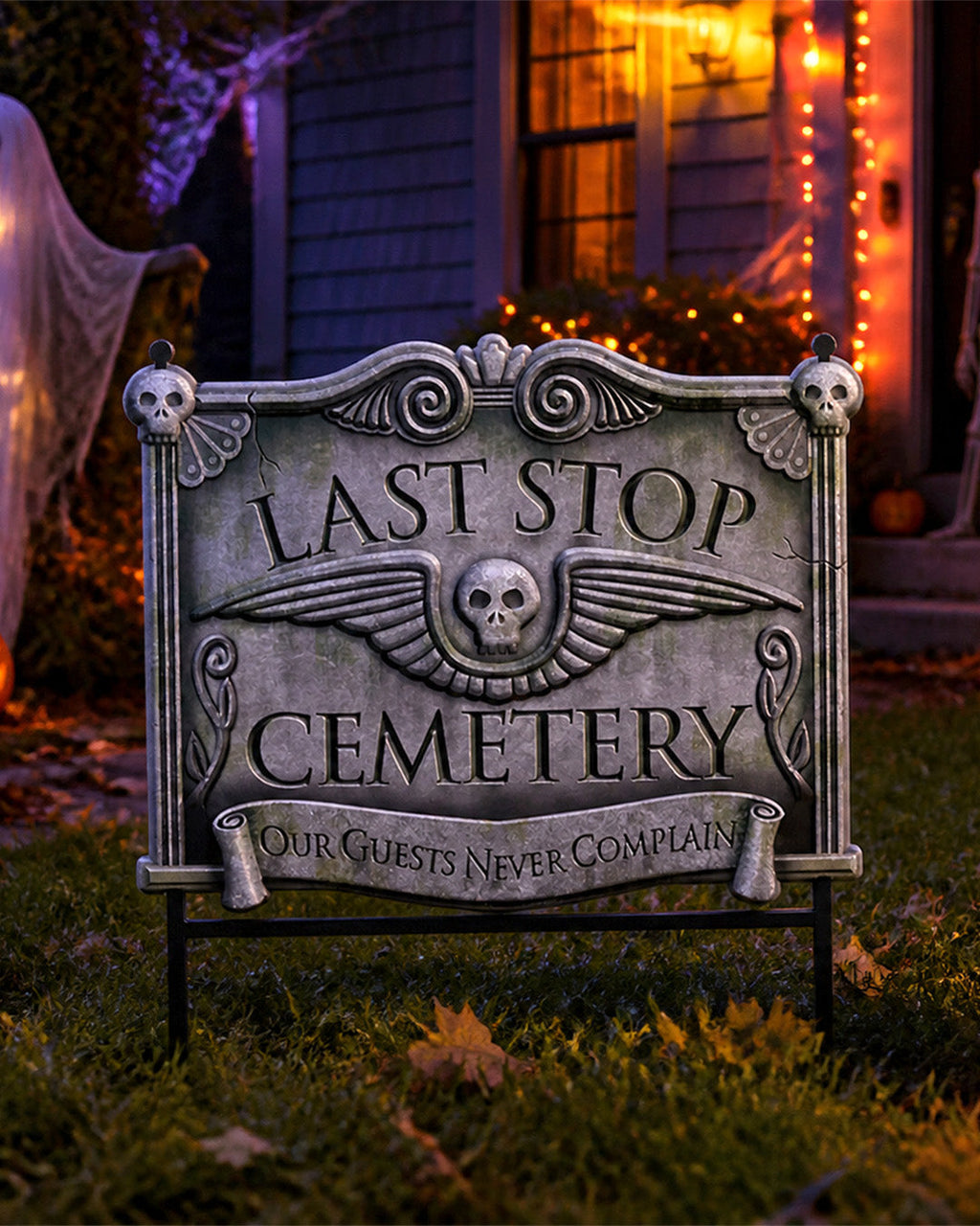 Last Stop Cemetery Sign - 78cm