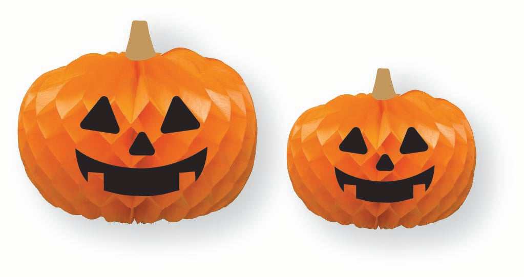Spooky Spectacles Honeycomb Pumpkin Decorations
