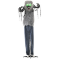HOMCOM Halloween Skeleton Werewolf Animatronic Prop with Light Up Eyes